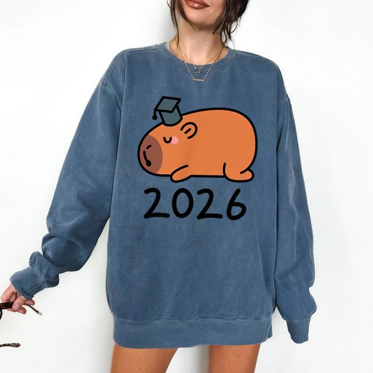 Grad Class Of 2026 Capybara Graduation Graduated Kids Comfort Colors Sweatshirt