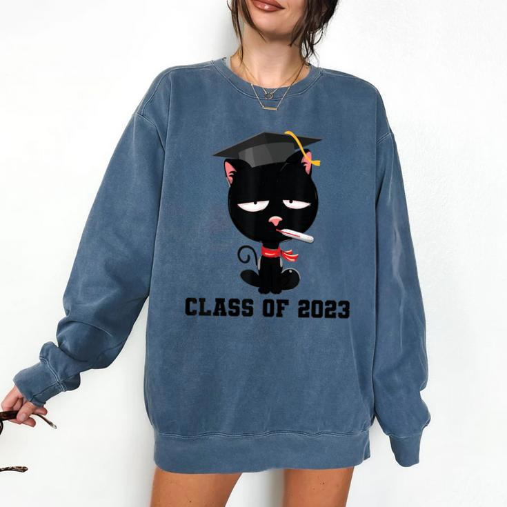 I Graduated Class Of2023  Cat Graduation Comfort Colors Sweatshirt