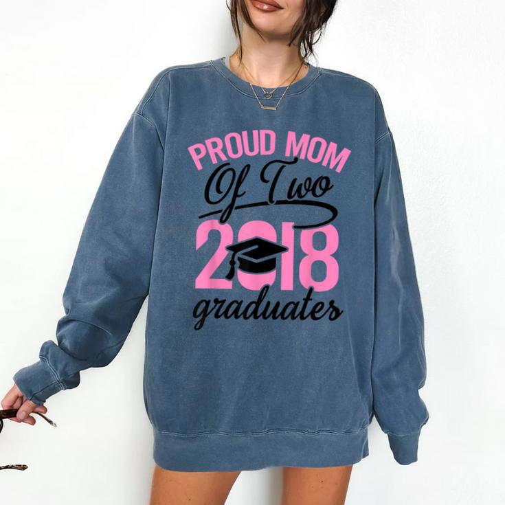 Graduation Shirt For Mom With Twins Proud Mom Of Two Comfort Colors Sweatshirt