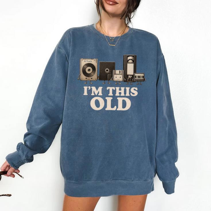 I’m This Old Retro Tech Nostalgia For 70s 80s Premium Tri-Blend Comfort Colors Sweatshirt