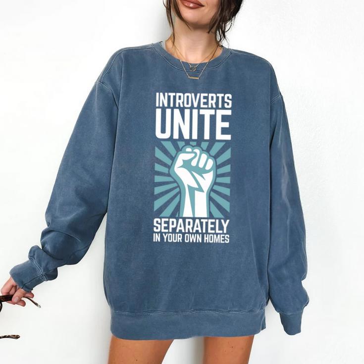 Introverts Unite Separately In Your Own Homes Shirt Premium Tri-Blend Comfort Colors Sweatshirt