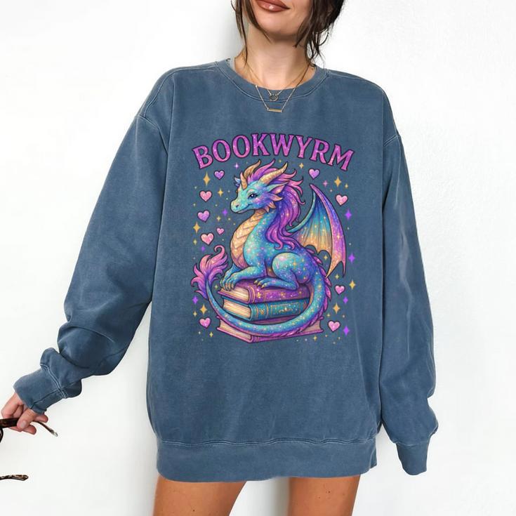 Just a Girl Who Loves Dragons And Books Comfort Colors Sweatshirt