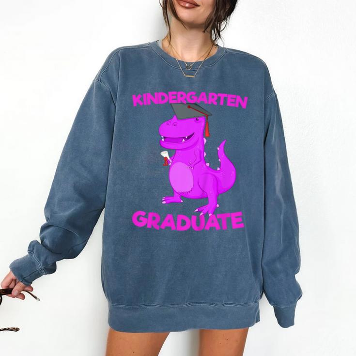 Kids Kindergarten Graduation Idea For Girls Dinosaur Comfort Colors Sweatshirt