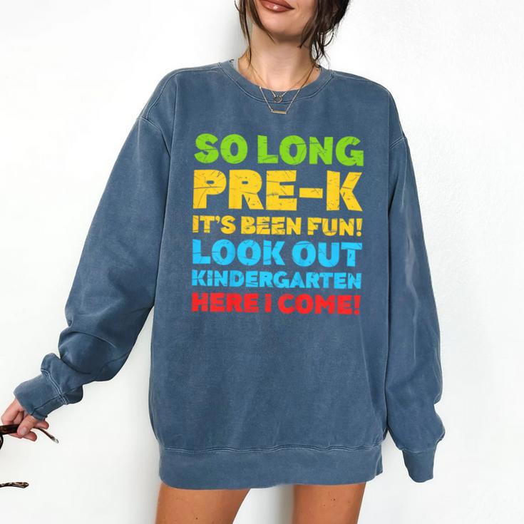 Kids So Long PRE-K It's Been Fun Shirt Boy Girl Graduation Comfort Colors Sweatshirt