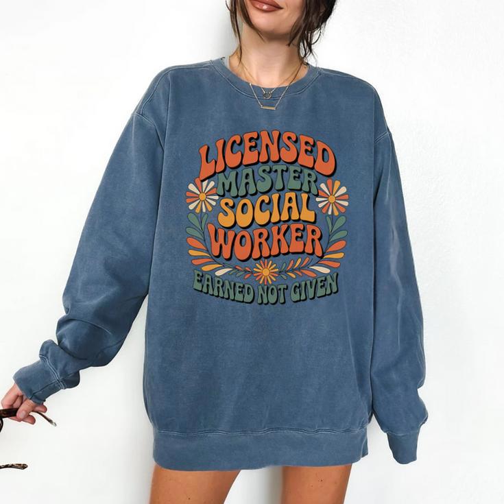 Licensed Social Worker Masters MSW LMSW Graduation 2026 Premium Tri-Blend Comfort Colors Sweatshirt