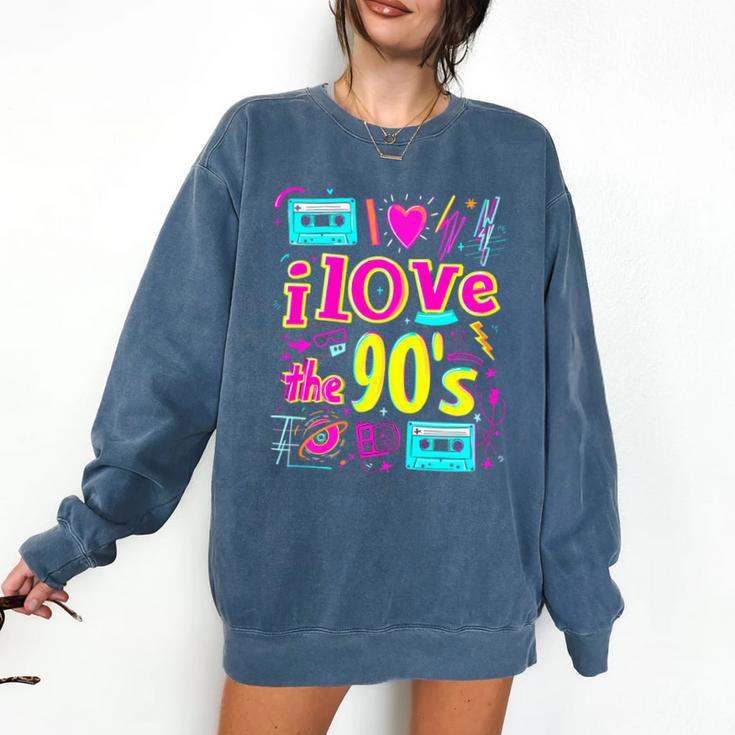 I Love The 90'S 90s Nostalgia Premium Tri-Blend Comfort Colors Sweatshirt