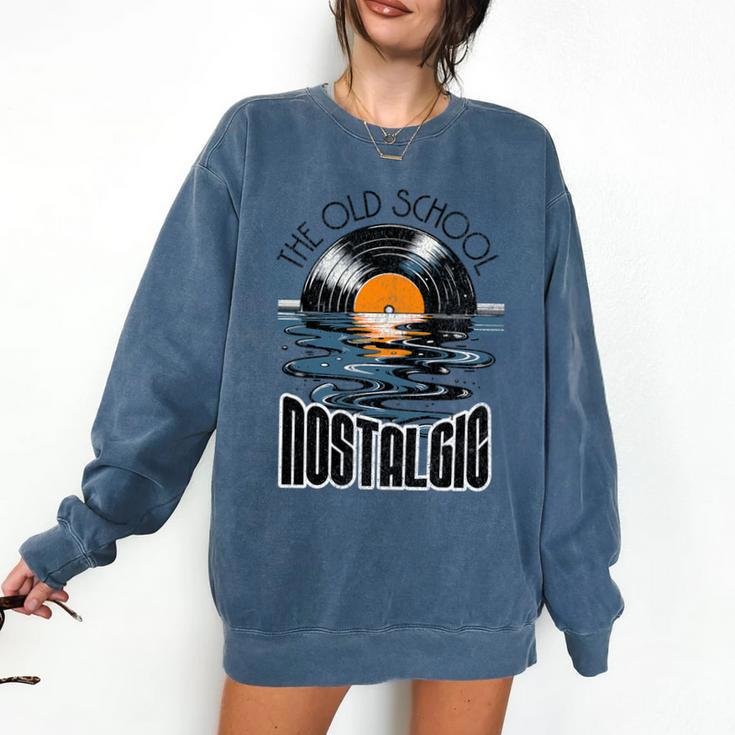 Music Old School Nostalgia Record Premium Tri-Blend Comfort Colors Sweatshirt