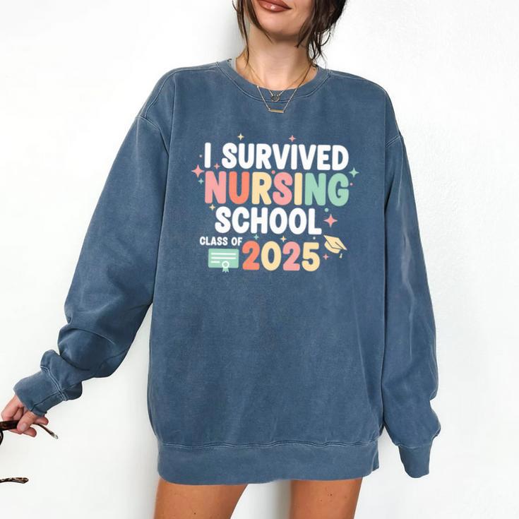 Nurse I Survived Nursing School Class Of 2025 Graduation Comfort Colors Sweatshirt
