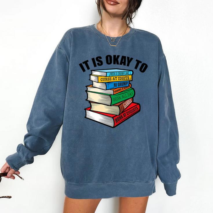 It Is Okay To Be a Grumpy Old Man Book Lover Premium Comfort Colors Sweatshirt