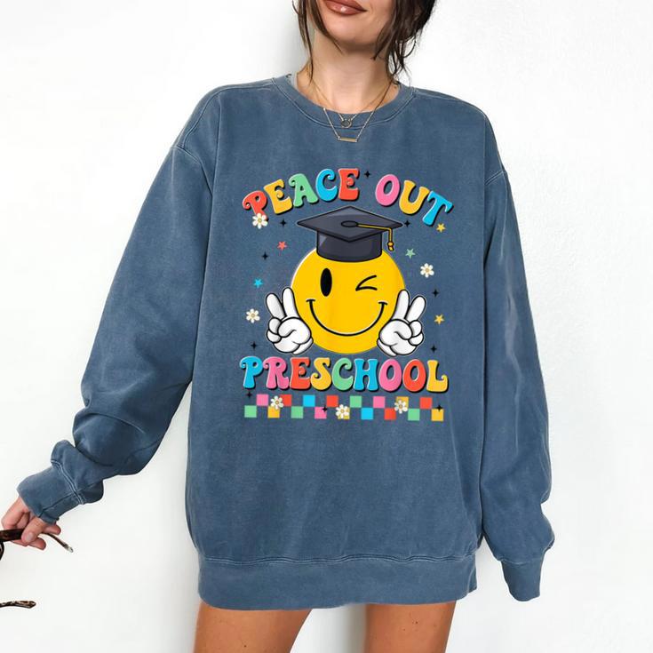 Peace Out Preschool Graduation Last Day Teachers Boys Girls Comfort Colors Sweatshirt