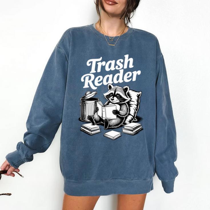 Raccoon Reading A Book Vintage Trash Reader Comfort Colors Sweatshirt