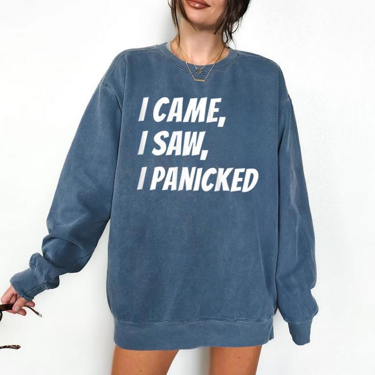 I Came I Saw Joke For Shy Type And Introverts Comfort Colors Sweatshirt