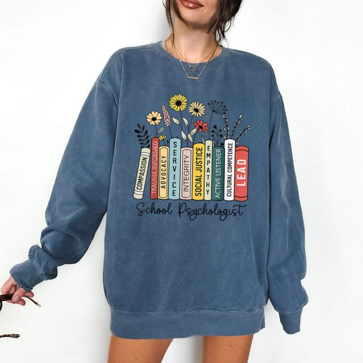School Psychologist Book Psychology Teacher Appreciation Comfort Colors Sweatshirt