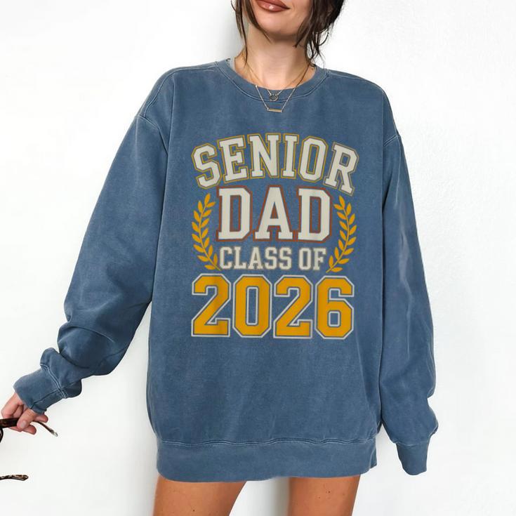 Senior Dad Class Of 2026 Purple Yellow Vintage Graduation Comfort Colors Sweatshirt
