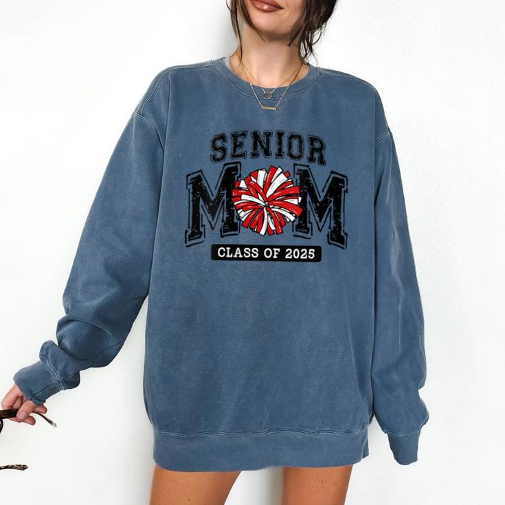 Senior Mom 2025 Cheer Mama Class Of 2025 Graduation Comfort Colors Sweatshirt