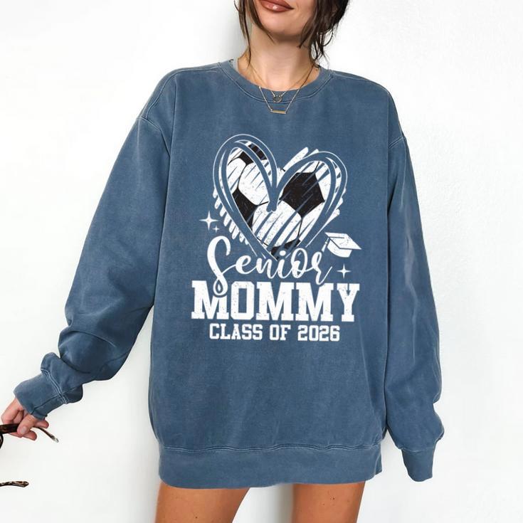 Senior Mommy Class Of 2026 Soccer Graduation Heart Premium Tri-Blend Comfort Colors Sweatshirt