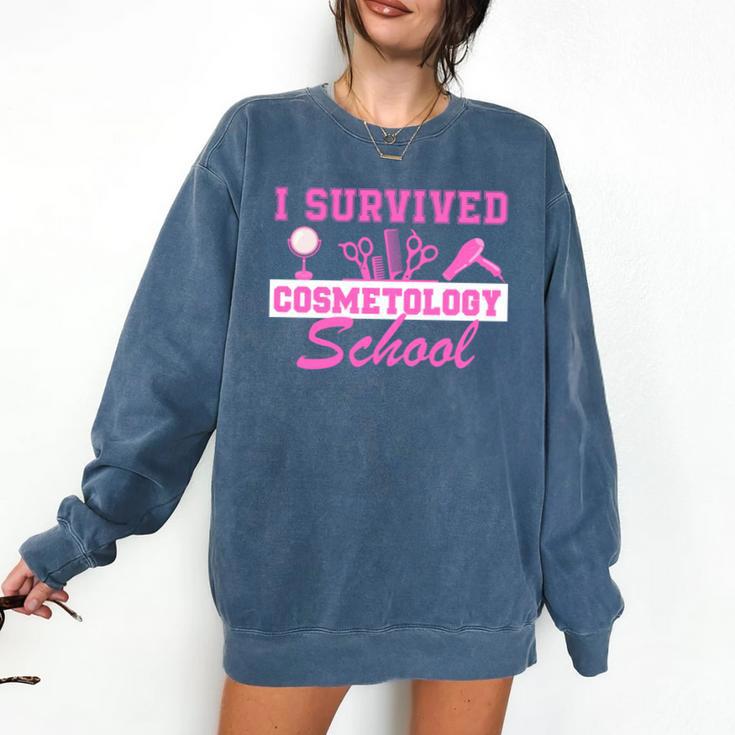 I Survived Cosmetology School Graduation Cosmetology Grad Comfort Colors Sweatshirt