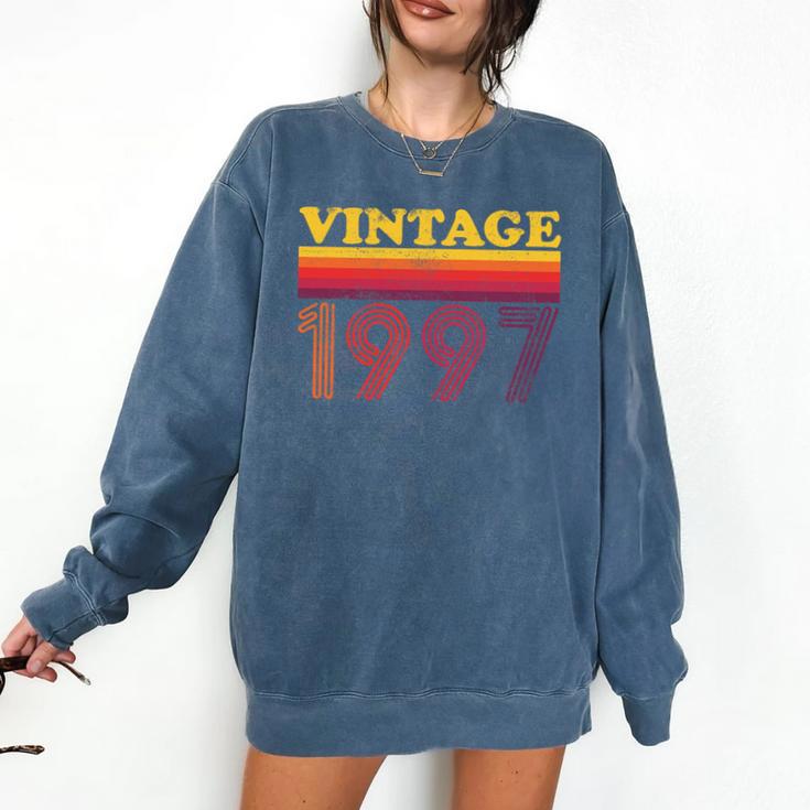 Vintage 1997 Retro Style 90's Born Nostalgia Vibes Birthday Premium Tri-Blend Comfort Colors Sweatshirt