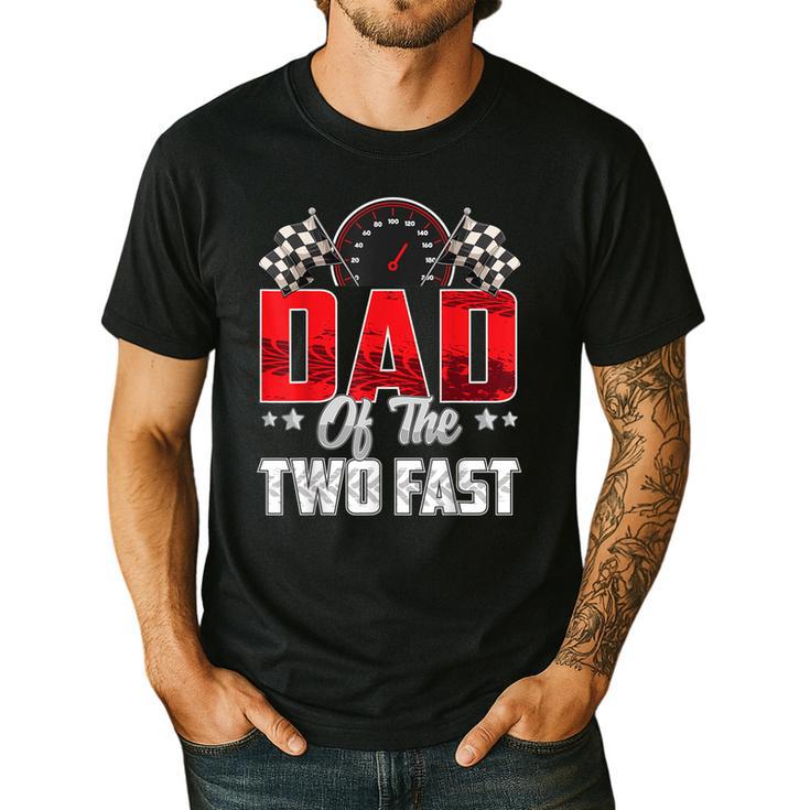 2 Year Old Racing Car Two Fast Birthday 2nd Family Dad Men's Casual T-Shirt