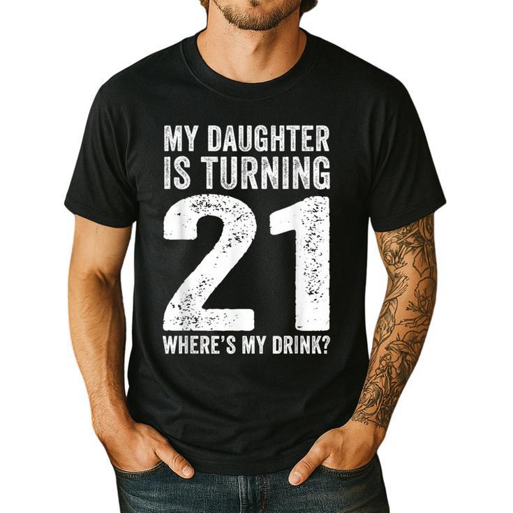 21st Birthday Dad Mom 21 Year Old Daughter Family Squad Men's Casual T-Shirt