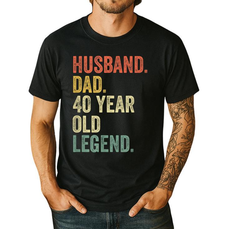 40th Birthday For Men Vintage Dad 1980 Men's Casual T-Shirt