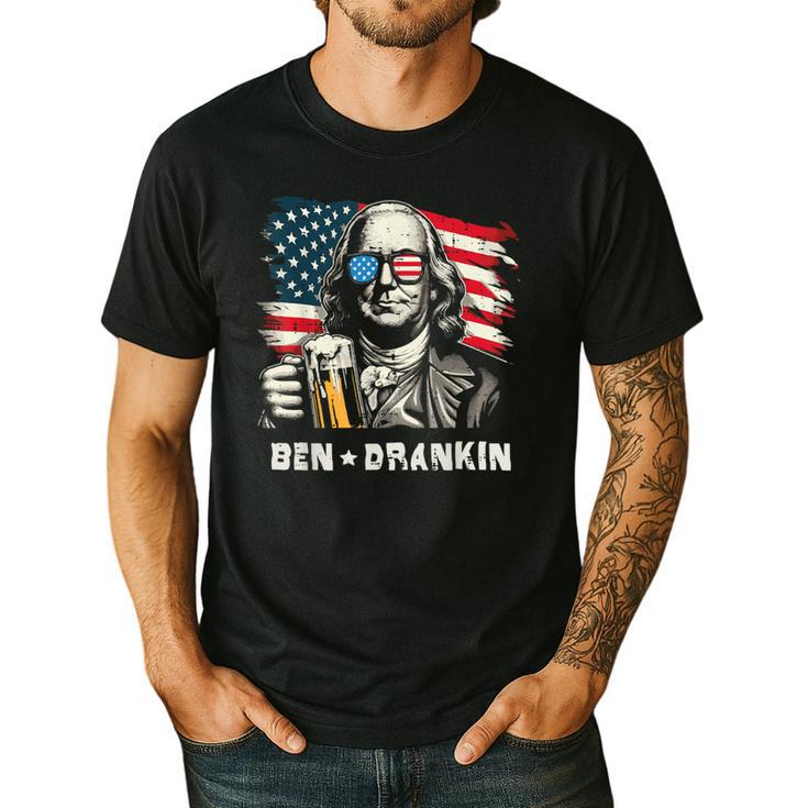 4th Of July Franklin Ben Drankin American Dad Men Women Men's Casual T-Shirt