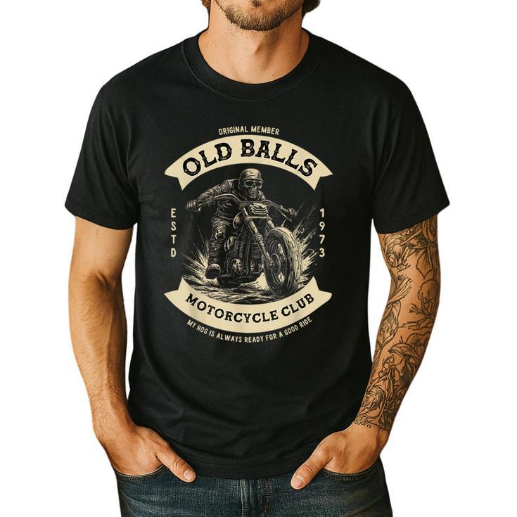 50th Birthday Vintage Motorcycle For Biker Dad Men's Casual T-Shirt