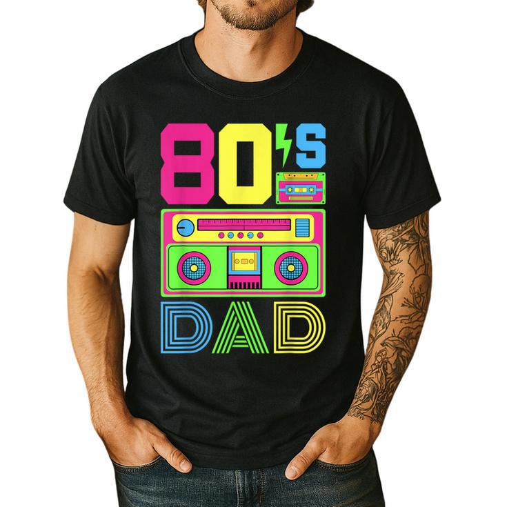 80s Dad 1980s Fashion Eighties Theme Outfit Fathers Day 80's Men's Casual T-Shirt