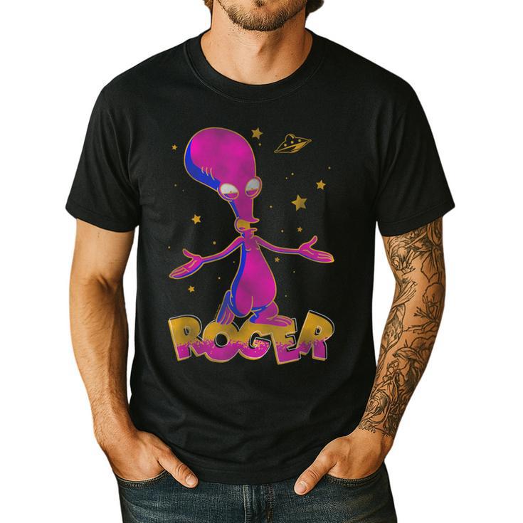 American Dad Outer Space Roger Cartoon Men's Casual T-Shirt