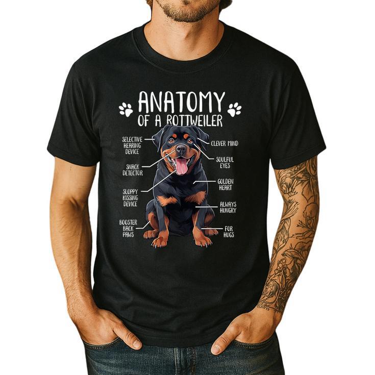 Anatomy Rottweiler Dog Owner Rottie Dad Mom Pet Lover Men's Casual T-Shirt