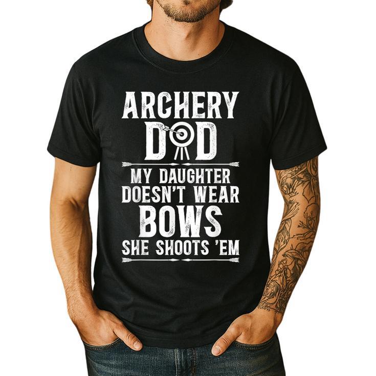 Archery Dad Dad Of An Archer Father Men's Casual T-Shirt
