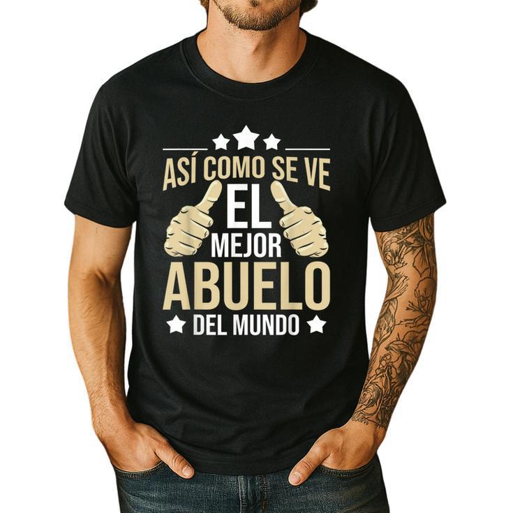 Así Como Se Ve El Mejor Abuelo Del Mundo Grandfather Dad Men's Casual T-Shirt