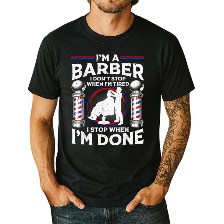 Barber s For Men Dad Hairstyling Humor Quote Small Men's Casual T-Shirt