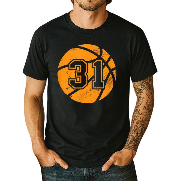 Basketball Player 31 Basketball Mom Dad Jersey Number 31 Men's Casual T-Shirt