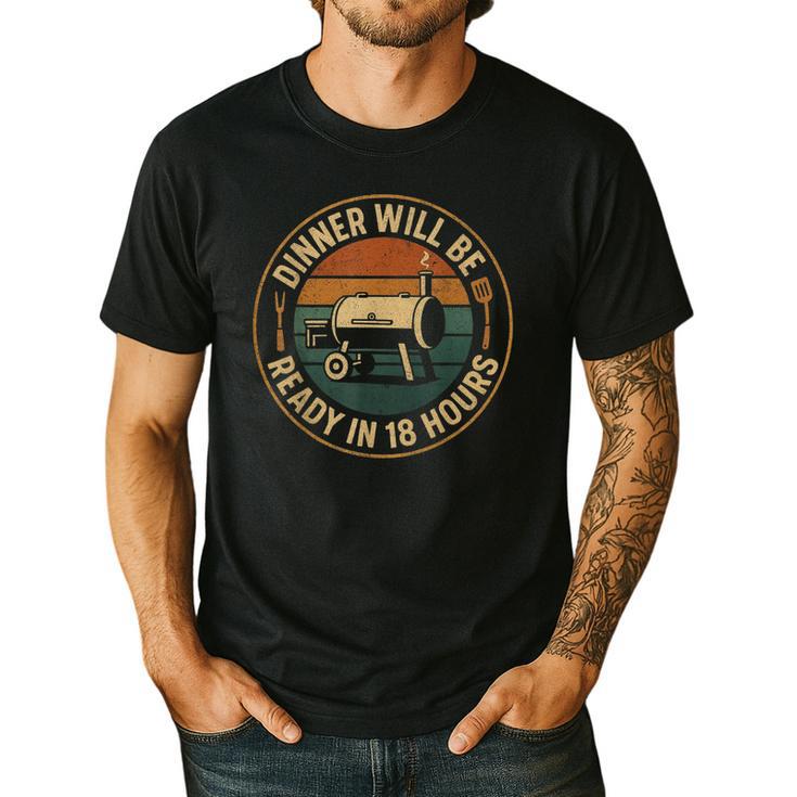 BBQ Dad Smoking Meat Smoker Barbecue Dad Men's Casual T-Shirt