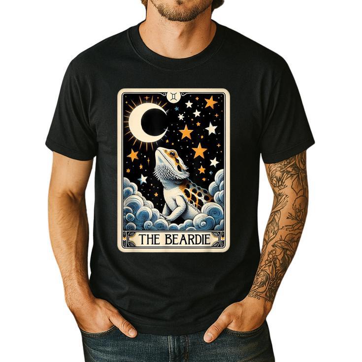 Bearded Dragon Tarot Card Beardie Mom Beardie Dad Men Women Men's Casual T-Shirt