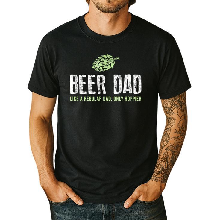 Beer Dad Shirt Cute Hops Drinking Men's Casual T-Shirt