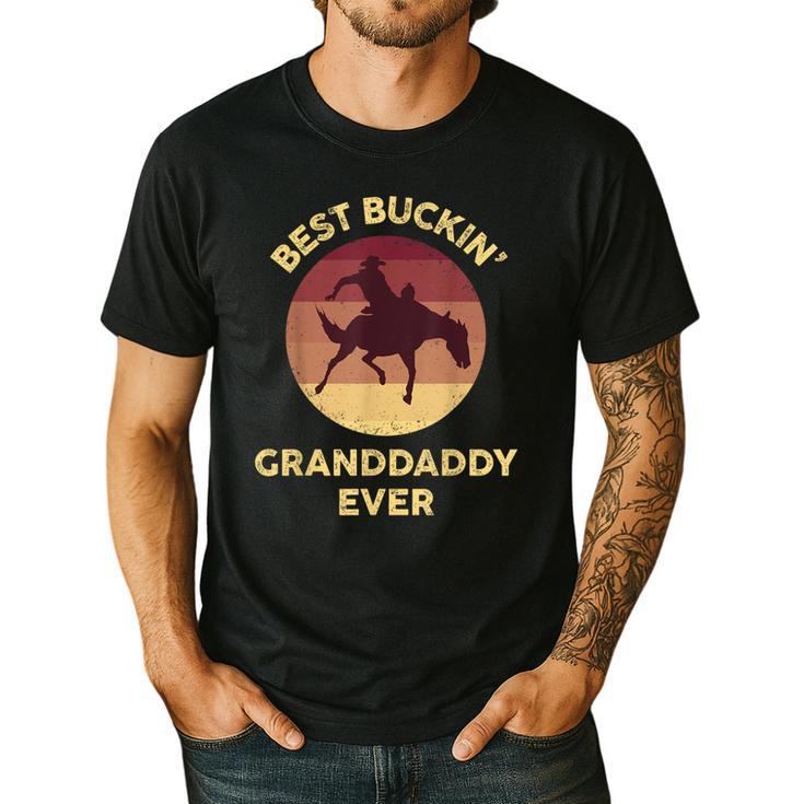 Best Buckin' Granddaddy Western Rodeo Cowboy Bucking Horse Men's Casual T-Shirt