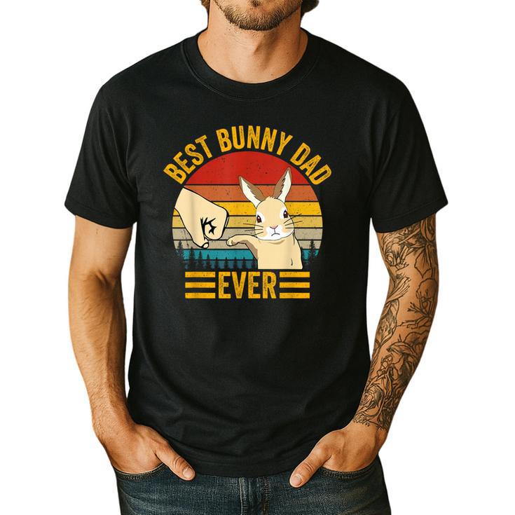 Best Bunny Dad Ever Rabbit Lover Father Pet Rabbit Men's Casual T-Shirt