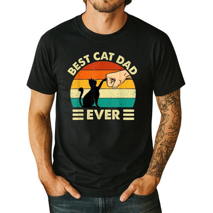 Best Cat Dad Ever Cat Lover Kitten Owner Kitty Men's Casual T-Shirt