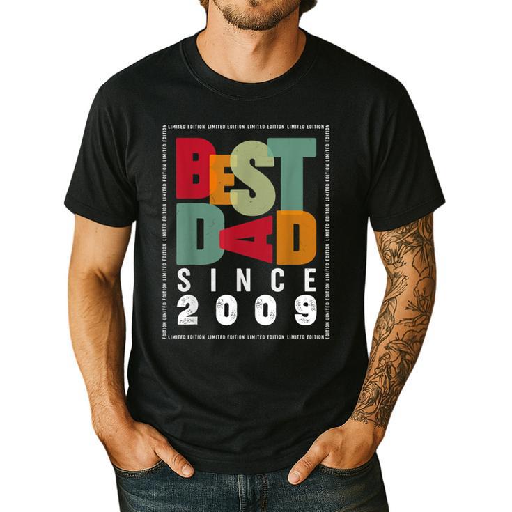 Best Dad Since 2009 Fathers Day Retro Vintage Men's Casual T-Shirt