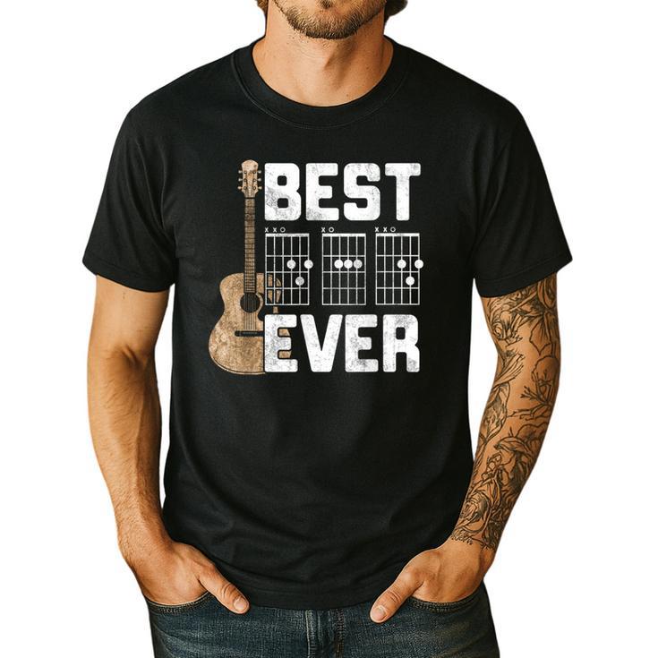 Best Dad Ever Guitarist Father D-A-D Chord Guitar Men's Casual T-Shirt