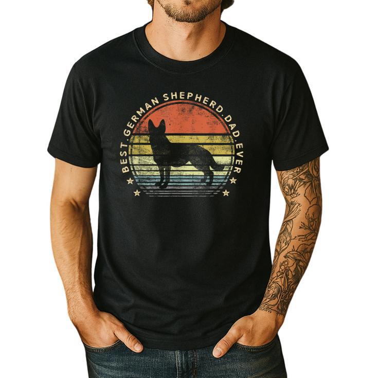 Best German Shepherd Dad Ever Daddy Dog Lover Owner Men's Casual T-Shirt
