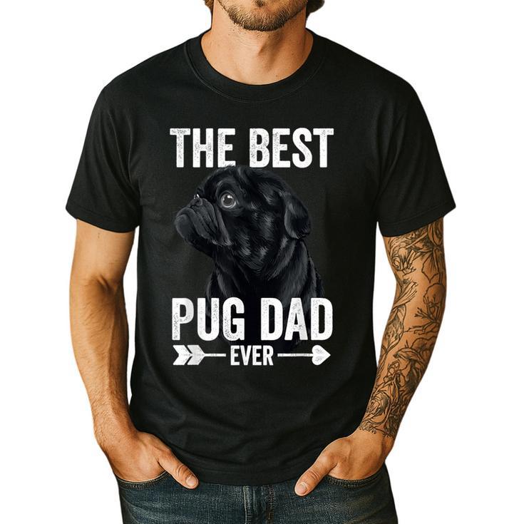 Best Pug Dad Ever Fathers Day Cute Daddy Dad Pug Men's Casual T-Shirt