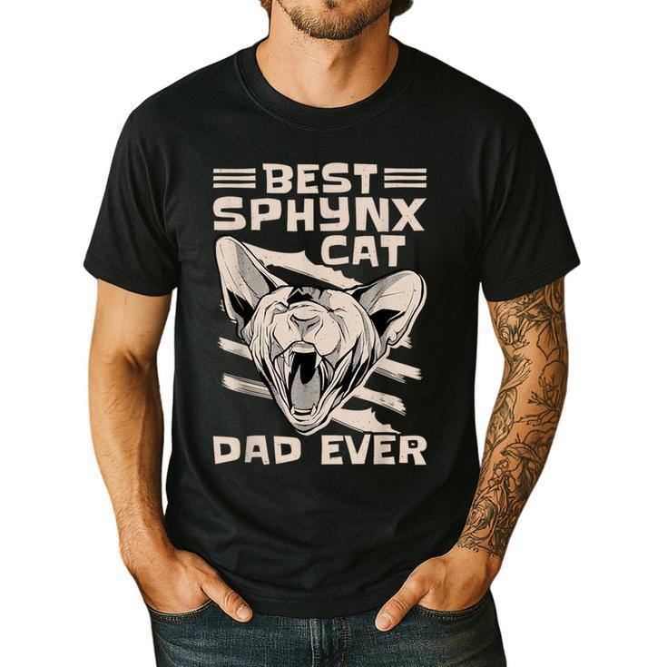 Best Sphynx Cat Dad Ever Apparel For Animal Lover Men Women Men's Casual T-Shirt