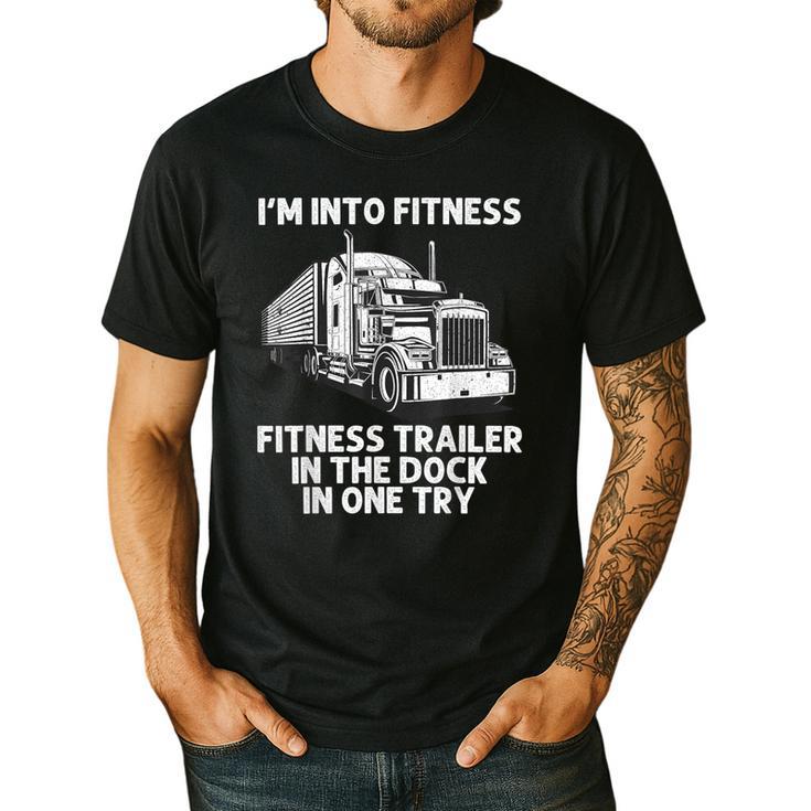 Best Truck Driver Art For Men Dad Women Trucking CDL Trucker Men's Casual T-Shirt