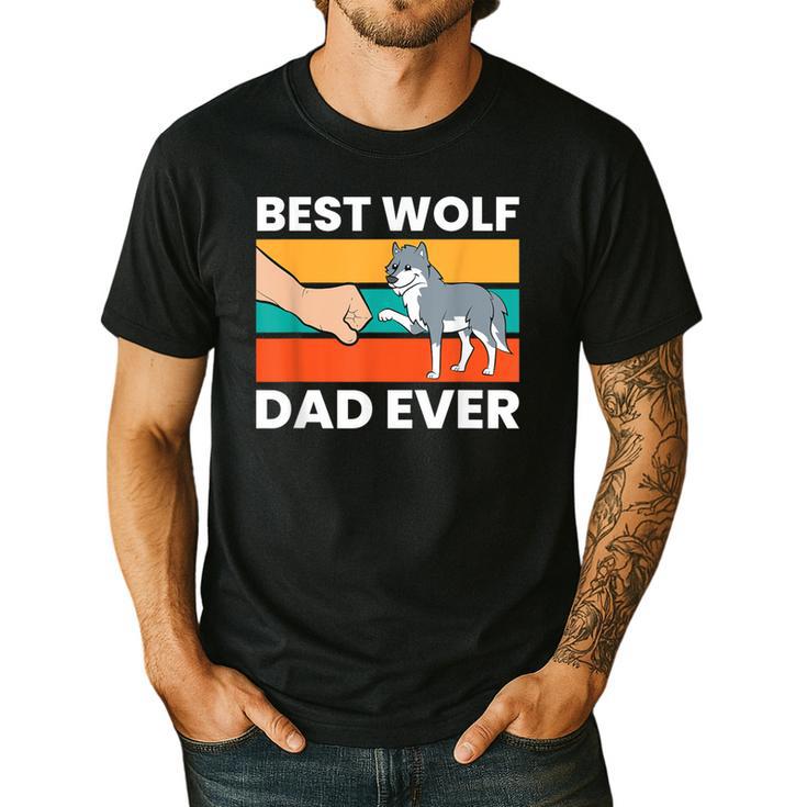 Best Wolf Dad Ever Men's Casual T-Shirt