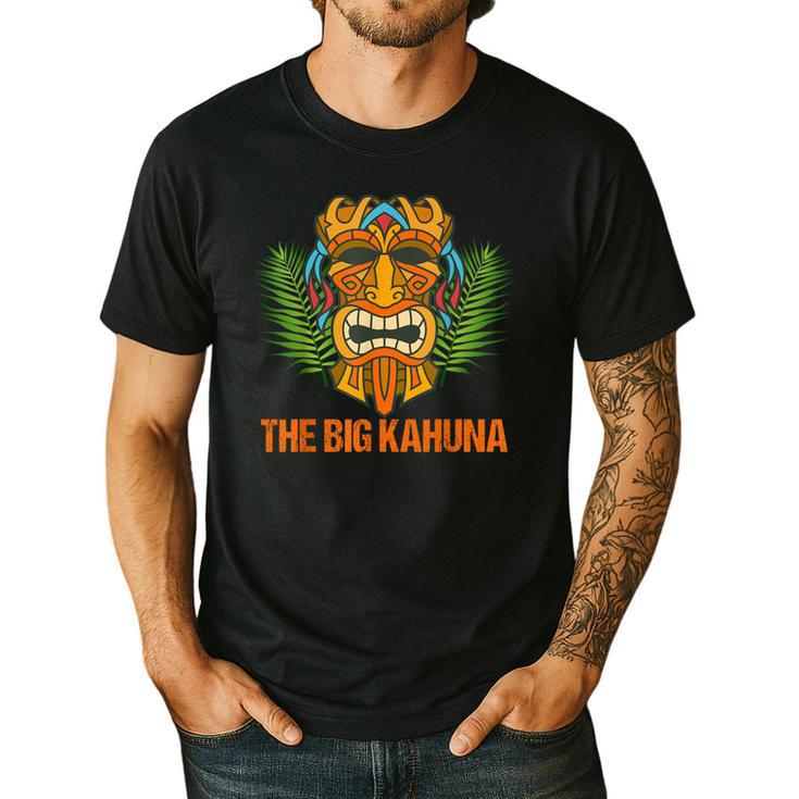 The Big Kahuna Hawaiian Tiki Dad Boss T-Shirt Men's Casual T-Shirt