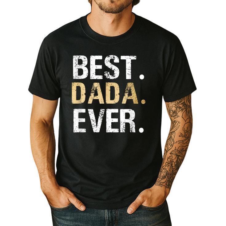 Birthday Fathers Day Christmas For Dada Dada From Granddaughter Grandson Best Dada Men's Casual T-Shirt