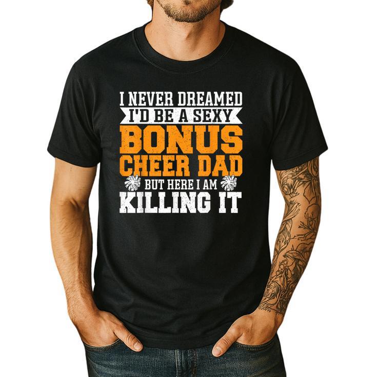 Bonus Cheer Dad Cheer Step Dad Men's Casual T-Shirt